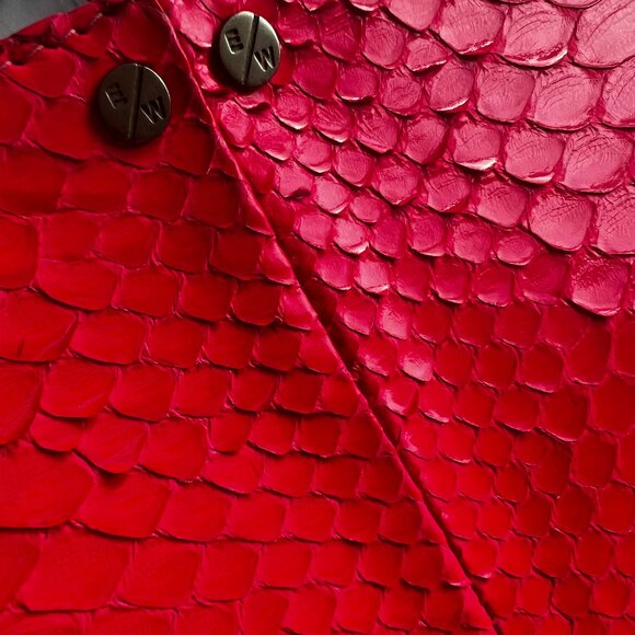 Elisabeth Weinstock Snakeskin Qatar Clutch